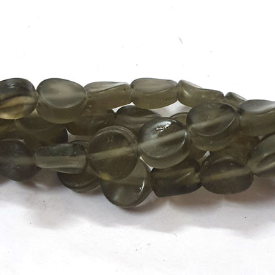 Matt Frosted Glass Beads Sold Per Strand of 16" Line in Size approx 13x13x5mm 1 16"Line Approx Beads  34 Pcs Beads