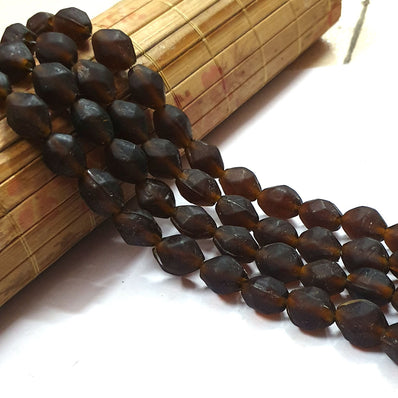 Matt Frosted Glass Beads Sold Per Strand of 16" Line in Size approx 12x15mm 1 16"Line Approx Beads  27 Pcs Beads