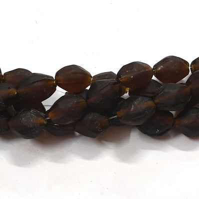 Matt Frosted Glass Beads Sold Per Strand of 16" Line in Size approx 12x15mm 1 16"Line Approx Beads  27 Pcs Beads