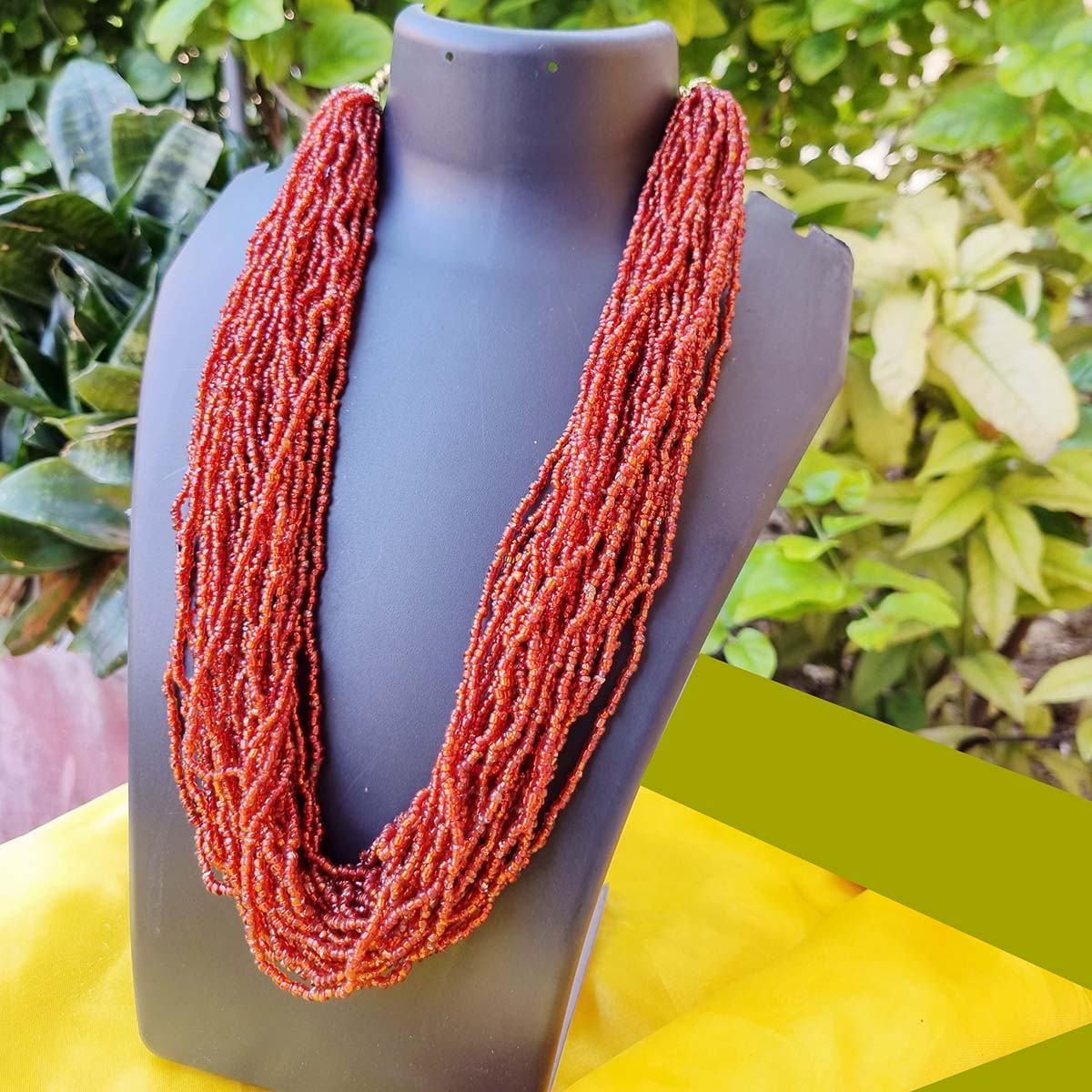 Red and orange beads necklace - urban junky's collections of jewellery