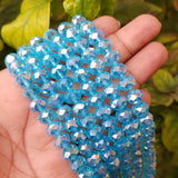 10mm Turquoise Blue AB, Rondelle Beads Sold Per Strands