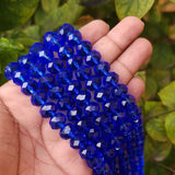 10mm Rondelle Shape, Light Blue Color, Crystal Glass Beads, Sold Per Strand/Line Pack