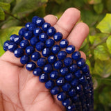 10mm Rondelle Shape, Blue Opaque Color, Crystal Glass Beads, Sold Per Strand/Line Pack