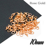 20 Pcs Rose Gold 10mm Lobster clasps for jewellery Making