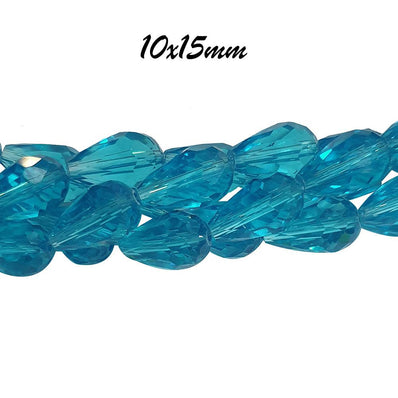 10X15MM LARGE FACETED AB RED DROP ABOUT 27 BEADS LOOSE FOR JEWELRY MAKING