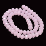 10mm Solid Color Rose Pink Faceted Crystal Glass Beads AAA Quality