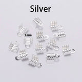 200 Pcs Pack Silver plated Tips beads findings components raw Materials for jewellery Making