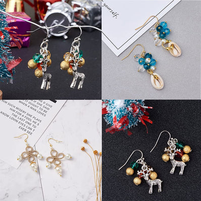 50 Pcs Pack, Copper Plated, earring hook jewelry making raw materials findings,  Surgical Hook Earwire with Ball End Fish Ear Wire for Jewelry Making 22x12x2mm,Earring Hooks-22x12mm,