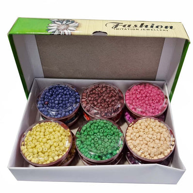 12 Colors Combo Pack Colorful Glass Seed Beads, Size 6/0 (4mm) Jewelry and Crafts Making