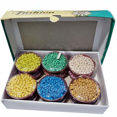 12 Colors Combo Pack Colorful Glass Seed Beads, Size 6/0 (4mm) Jewelry and Crafts Making