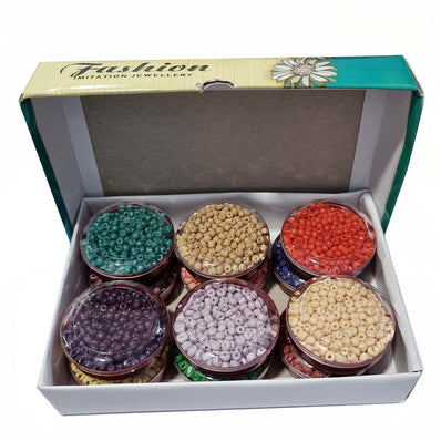 12 Colors Combo Pack Colorful Glass Seed Beads, Size 6/0 (4mm) Jewelry and Crafts Making
