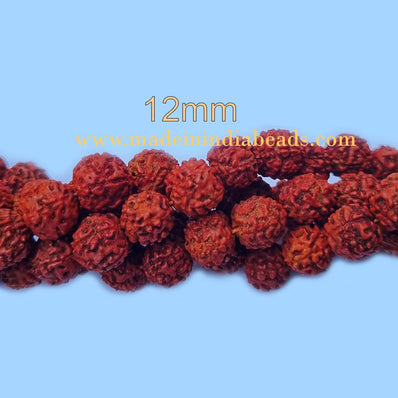 12mm Size 100% Original Nepal  108+1 Beads Panch Mukhi Rudraksha Japa Mala, without knotted