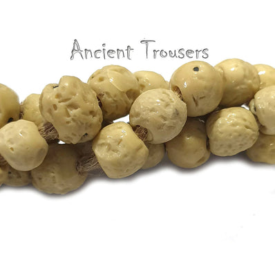 10/Pcs Pkg. Vintage, old rare Beads in Size About 16MM Beige Color