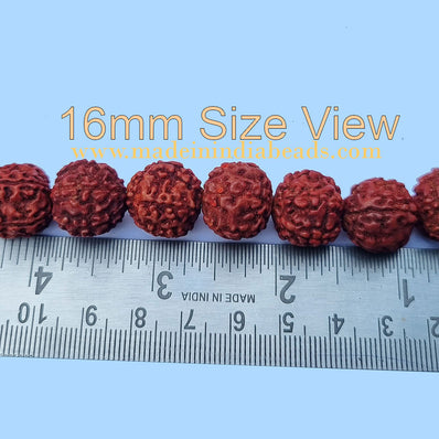 16mm Size 100% Original Nepal  108+1 Beads Panch Mukhi Rudraksha Japa Mala, without knotted