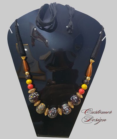 50 Pcs Pack Large Size Vintage Old Trade Beads for Jewelry Making  About 3~5mm Hole