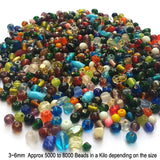 1 Kilogram Mix small Glass beads Colourful shape can be enclude round, oval, tube, many of the shapes, finish can be include as