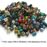 1 Kilogram Pack Glass Beads Truly Indian Mix beads Size approx 7~10mm