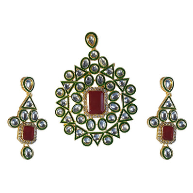 LARGE SIZE KUNDAN PENDANT SET HIGH QUALITY SOLD PER SET