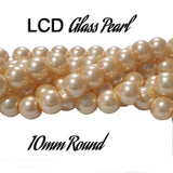 HIGH QUALITY TRIPLE COATED GLASS PEARL BEADS LCD FOR JEWELRY MAKING SOLD PER STRAND ABOUT 30~32 INCHES APPROX BEADS