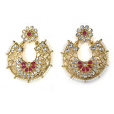 Festive Collection' Handmade Kundan Earrings Sold By Per Pair Pack' Big size 60-62 MM