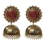 FESTIVE COLLECTION' HANDMADE KUNDAN EARRINGS SOLD BY PER PAIR PACK' BIG SIZE 55-60 MM