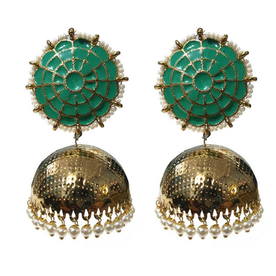 FESTIVE COLLECTION' HANDMADE KUNDAN EARRINGS SOLD BY PER PAIR PACK' BIG SIZE 60-62 MM