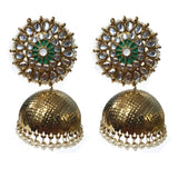 FESTIVE COLLECTION' HANDMADE KUNDAN EARRINGS SOLD BY PER PAIR PACK' BIG SIZE 60-62 MM
