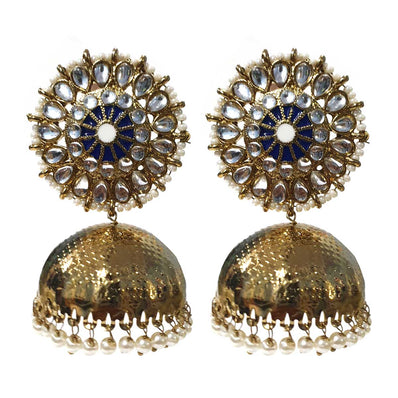 FESTIVE COLLECTION' HANDMADE KUNDAN EARRINGS SOLD BY PER PAIR PACK' BIG SIZE 60-62 MM