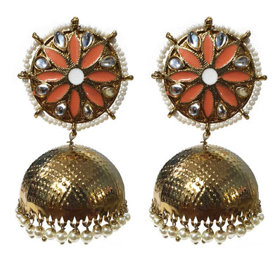 FESTIVE COLLECTION' HANDMADE KUNDAN EARRINGS SOLD BY PER PAIR PACK' BIG SIZE 60-62 MM