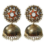 FESTIVE COLLECTION' HANDMADE KUNDAN EARRINGS SOLD BY PER PAIR PACK' BIG SIZE 60-62 MM