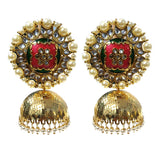 FESTIVE COLLECTION' HANDMADE KUNDAN EARRINGS SOLD BY PER PAIR PACK' BIG SIZE 60-62 MM