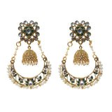 FESTIVE COLLECTION' HANDMADE KUNDAN EARRINGS SOLD BY PER PAIR PACK' BIG SIZE 75-80 MM