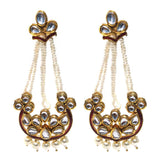 FESTIVE COLLECTION' HANDMADE KUNDAN EARRINGS SOLD BY PER PAIR PACK' BIG SIZE 70-80 MM