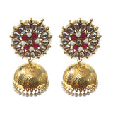 FESTIVE COLLECTION' HANDMADE KUNDAN EARRINGS SOLD BY PER PAIR PACK' BIG SIZE 65 MM