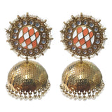 FESTIVE COLLECTION' HANDMADE KUNDAN EARRINGS SOLD BY PER PAIR PACK' BIG SIZE 65 MM