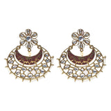 FESTIVE COLLECTION' HANDMADE KUNDAN EARRINGS SOLD BY PER PAIR PACK' BIG SIZE 70X60 MM