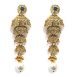 FESTIVE COLLECTION' HANDMADE KUNDAN EARRINGS SOLD BY PER PAIR PACK' BIG SIZE 75-80 MM