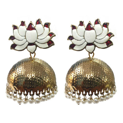 FESTIVE COLLECTION' HANDMADE KUNDAN EARRINGS SOLD BY PER PAIR PACK' BIG SIZE 60-65 MM