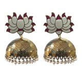 FESTIVE COLLECTION' HANDMADE KUNDAN EARRINGS SOLD BY PER PAIR PACK' BIG SIZE 60-65 MM