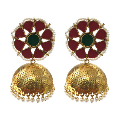 FESTIVE COLLECTION' HANDMADE KUNDAN EARRINGS SOLD BY PER PAIR PACK' BIG SIZE 60-65 MM