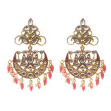 FESTIVE COLLECTION' HANDMADE KUNDAN EARRINGS SOLD BY PER PAIR PACK' BIG SIZE 70-75 MM