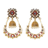 FESTIVE COLLECTION' HANDMADE KUNDAN EARRINGS SOLD BY PER PAIR PACK' BIG SIZE 75-80 MM