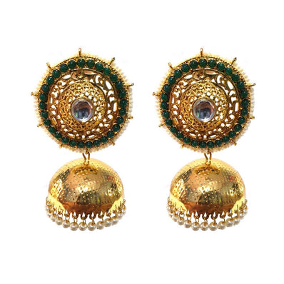 FESTIVE COLLECTION' HANDMADE DESIGNER JHUMKA KUNDAN EARRINGS SOLD BY PER PAIR PACK' BIG SIZE 60-65 MM