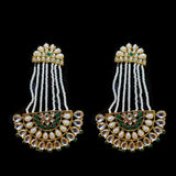 FESTIVE COLLECTION' HANDMADE KUNDAN EARRINGS SOLD BY PER PAIR PACK' BIG SIZE 85-90 MM