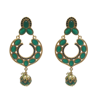 HANDMADE KUNDAN EARRINGS SOLD BY PER PAIR PACK' 40-~50 MM