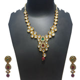 Beautiful Kundan Necklace' Hand Crafted with matching Earrings' Limited Edition
