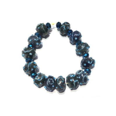 Handmade Lampworked Bead Set Sold Per set, Size about 12-16mm length 14~ 18 Centimeter