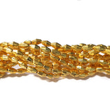 HIGH QUALITY MICRON PLATED BEADS 4x7 MM SOLD BY 100 PIECES PACK