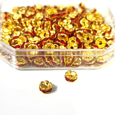 100 PIECES PACK' RHINESTONE BEADS SPACER SIZE 4 MM SPACER BEADS CRYSTAL