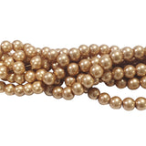 GLASS PEARL ROUND BEAD STRANDS HIGH QUALITY TRIPLE QUOTED , APPROX 114 PCS, STRANDS LINE APPROX 32 INCHES, in size 8mm round